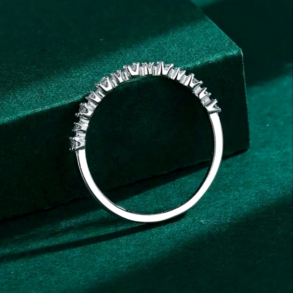 S925 Solid Sterling Silver Eternity Band - Picture 2 of 5